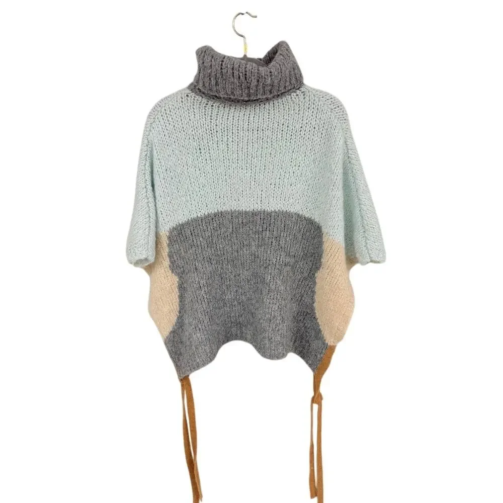 Sita Murt Mohair Alpaca Poncho Sweater Spain Quiet Luxury OS